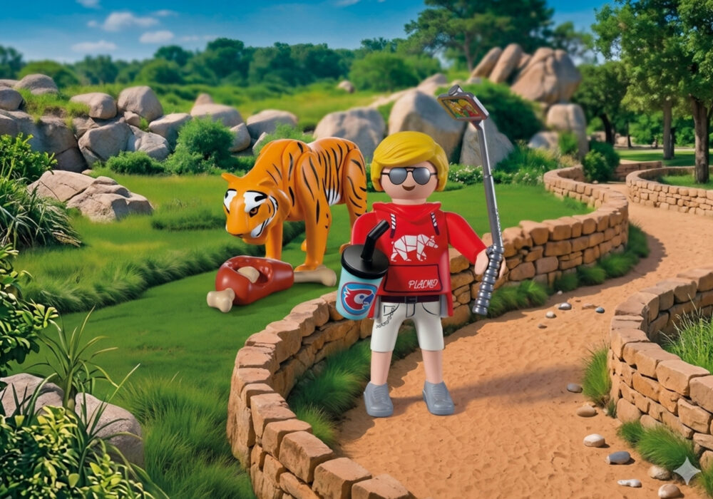 Playmobil 72089 Zoo: Tiger and Visitor สวนสัตว์ เสือโคร่งและผู้เข้าชม