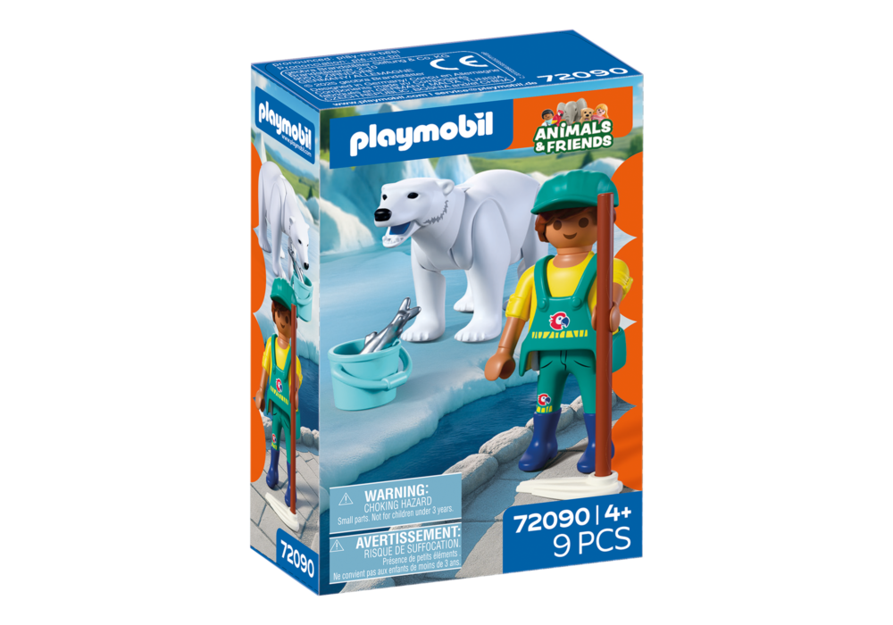 Alternative view of Playmobil 72090 Zoo: Polar Bear and Zookeeper สวนสัตว์ หมีขั้วโลกและเจ้าหน้าที่ดูแล
