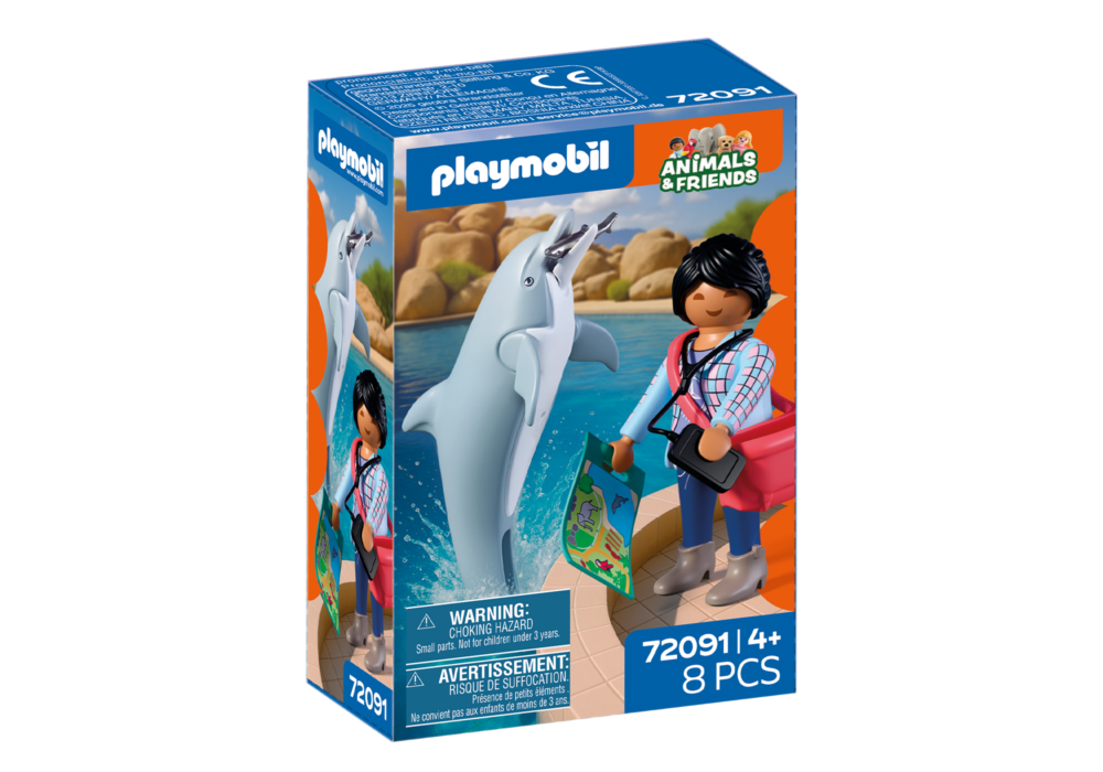 Alternative view of Playmobil 72091 Zoo: Dolphin and Visitor สวนสัตว์ โลมาและผู้เข้าชม