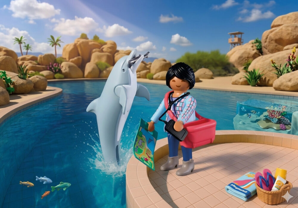 Playmobil 72091 Zoo: Dolphin and Visitor สวนสัตว์ โลมาและผู้เข้าชม