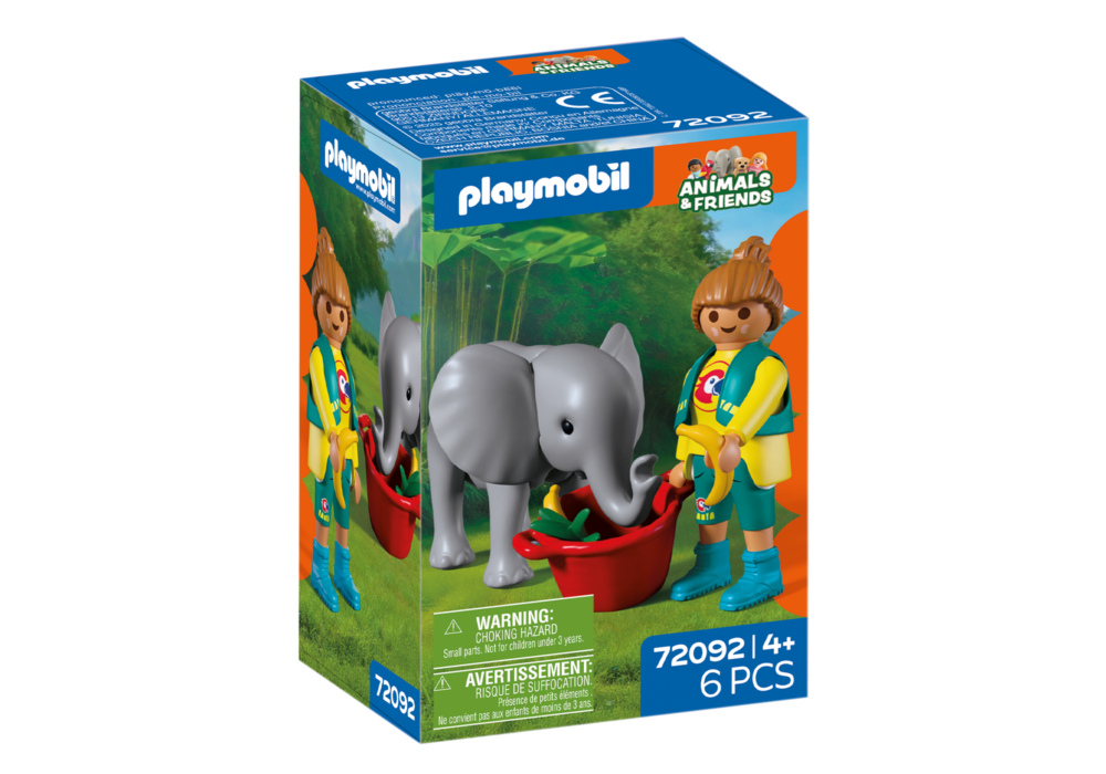 Alternative view of Playmobil 72092 Zoo: Baby Elephant and Zookeeper สวนสัตว์ ลูกช้างและเจ้าหน้าที่ดูแล