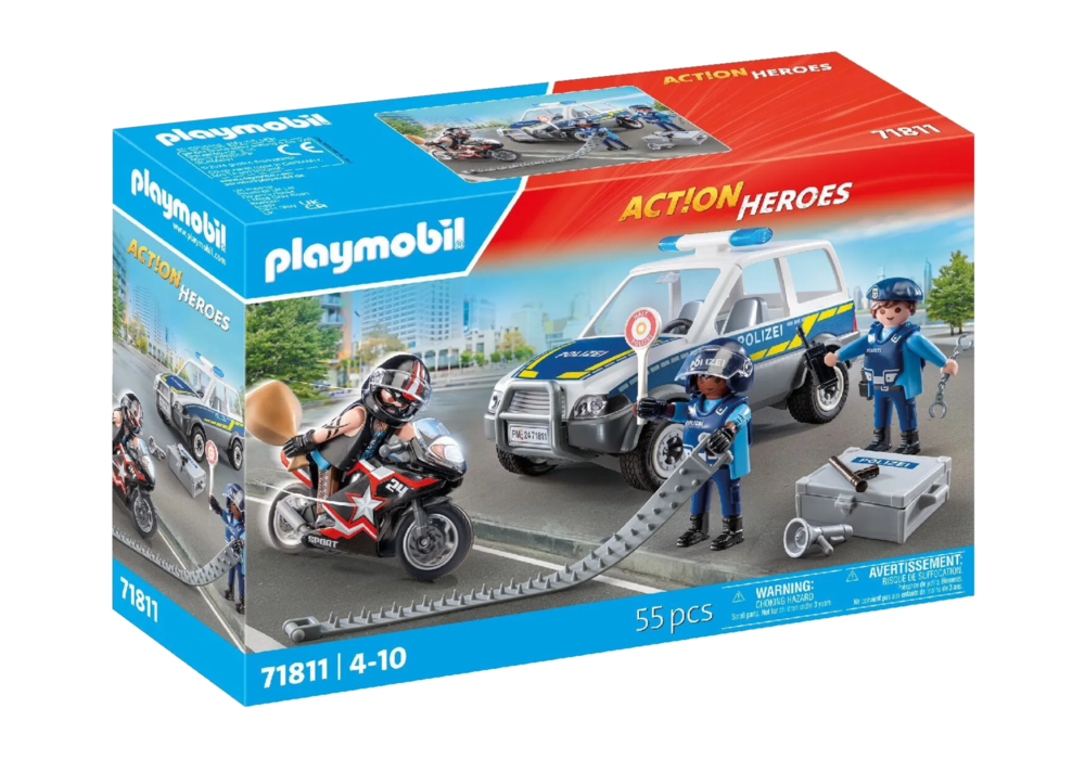 Alternative view of Playmobil 71811 Police on the Criminal Hunt ของเล่นบทบาทสมมติ ตำรวจ รถตำรวจไล่ล่าพร้อมมอเตอร์ไซค์โจร