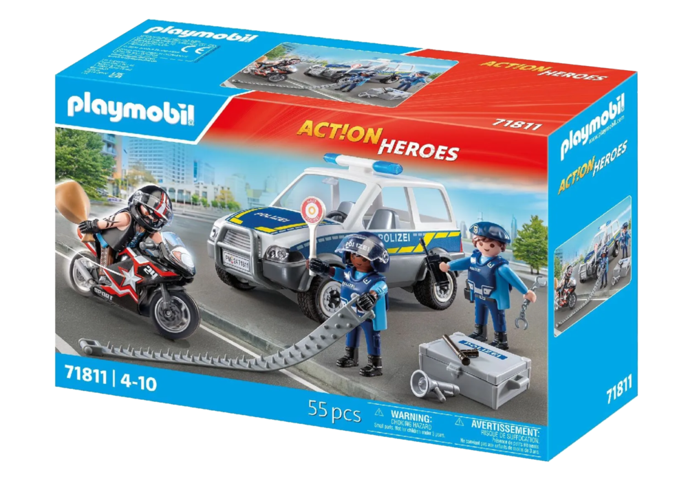 Playmobil 71811 Police on the Criminal Hunt ของเล่นบทบาทสมมติ ตำรวจ รถตำรวจไล่ล่าพร้อมมอเตอร์ไซค์โจร - Image 3