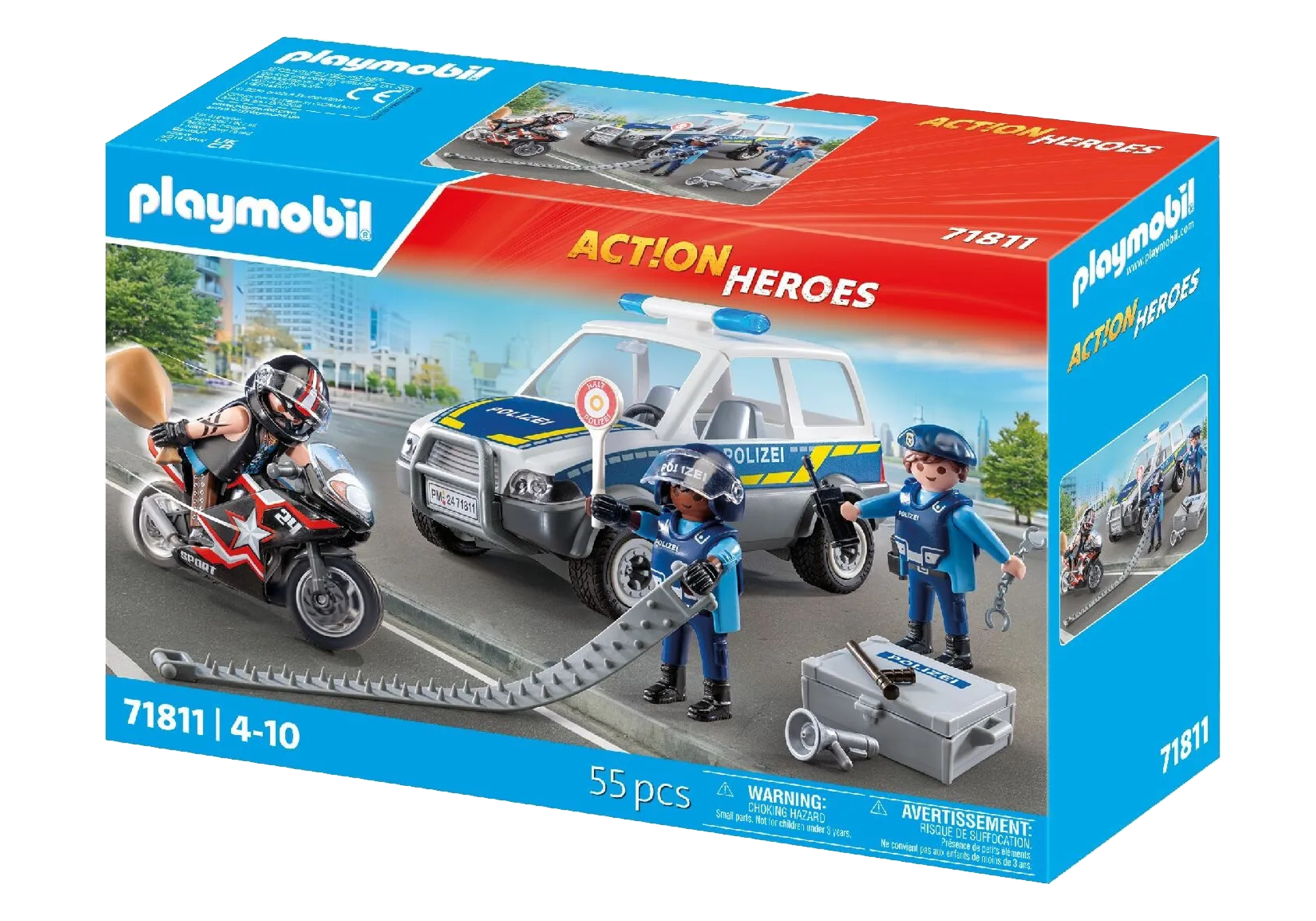 Playmobil 71811 Police on the Criminal Hunt ของเล่นบทบาทสมมติ ตำรวจ รถตำรวจไล่ล่าพร้อมมอเตอร์ไซค์โจร - Image 3