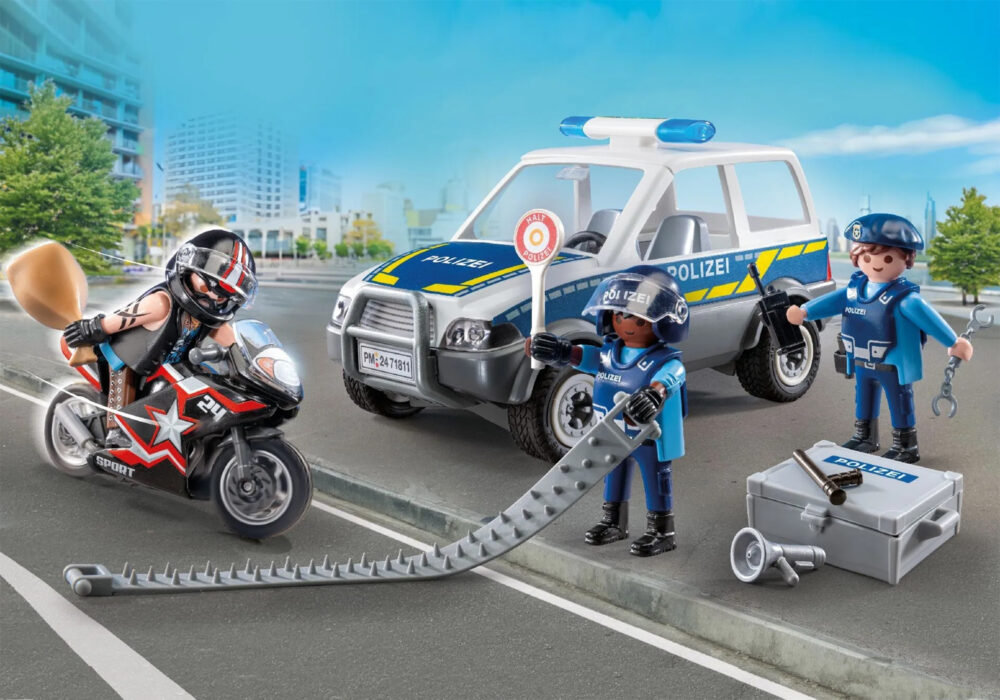 Playmobil 71811 Police on the Criminal Hunt ของเล่นบทบาทสมมติ ตำรวจ รถตำรวจไล่ล่าพร้อมมอเตอร์ไซค์โจร