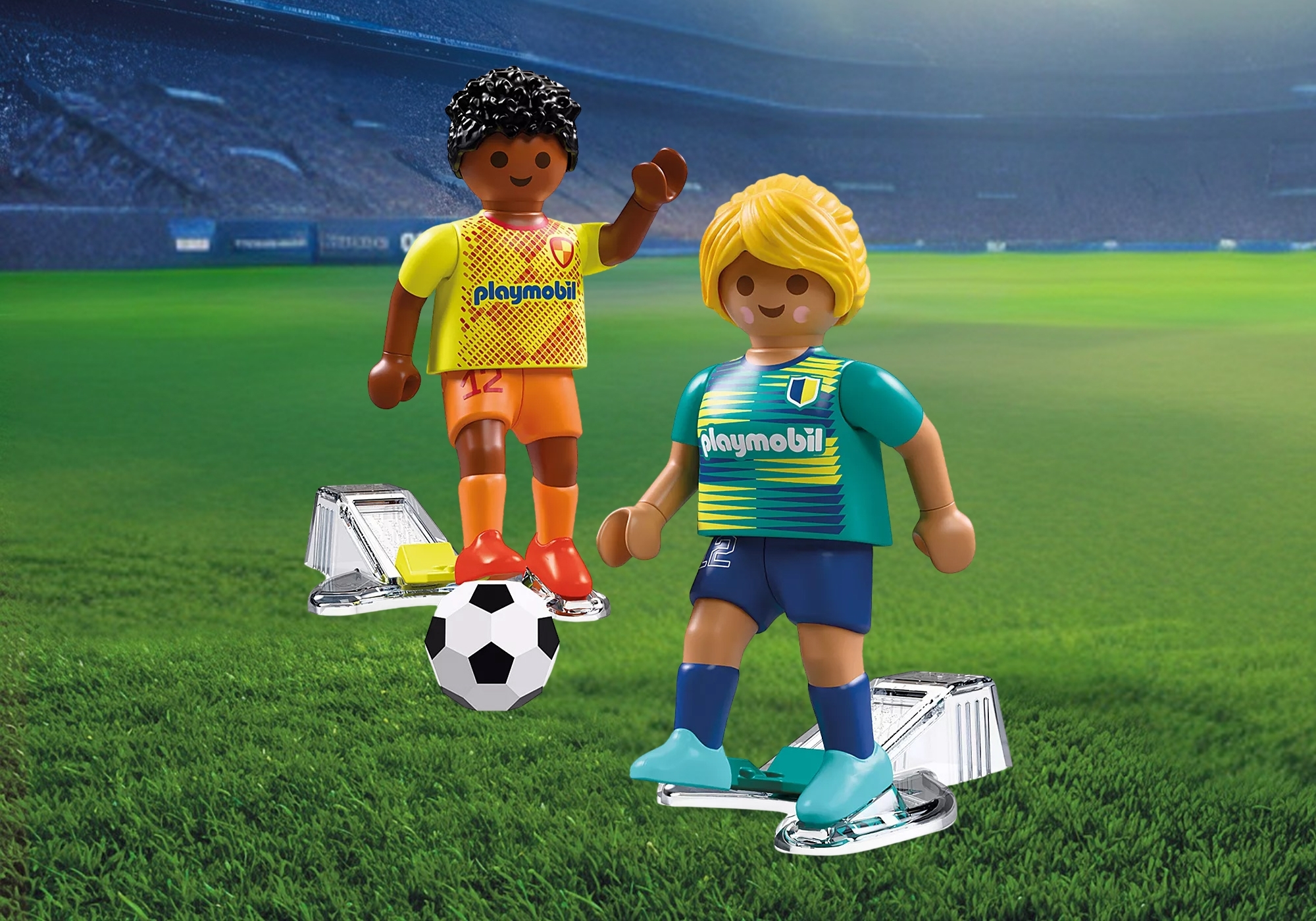 Playmobil 72058 Soccer Players ของเล่นบทบาทสมมติ ฟุตบอล ฟิกเกอร์นักฟุตบอล