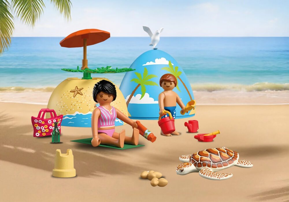 Playmobil 72101 Play Egg: Beach Vacation ของเล่นบทบาทสมมติ ไข่ของเล่น เที่ยวทะเล