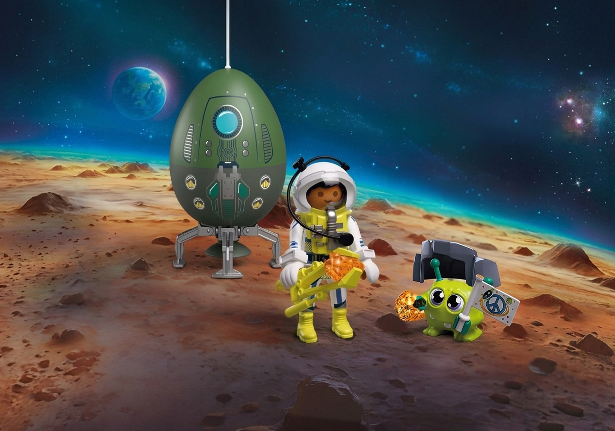 Playmobil 72103 Play Egg: Outer Space ของเล่นบทบาทสมมติ ไข่ของเล่น ท่องอวกาศ