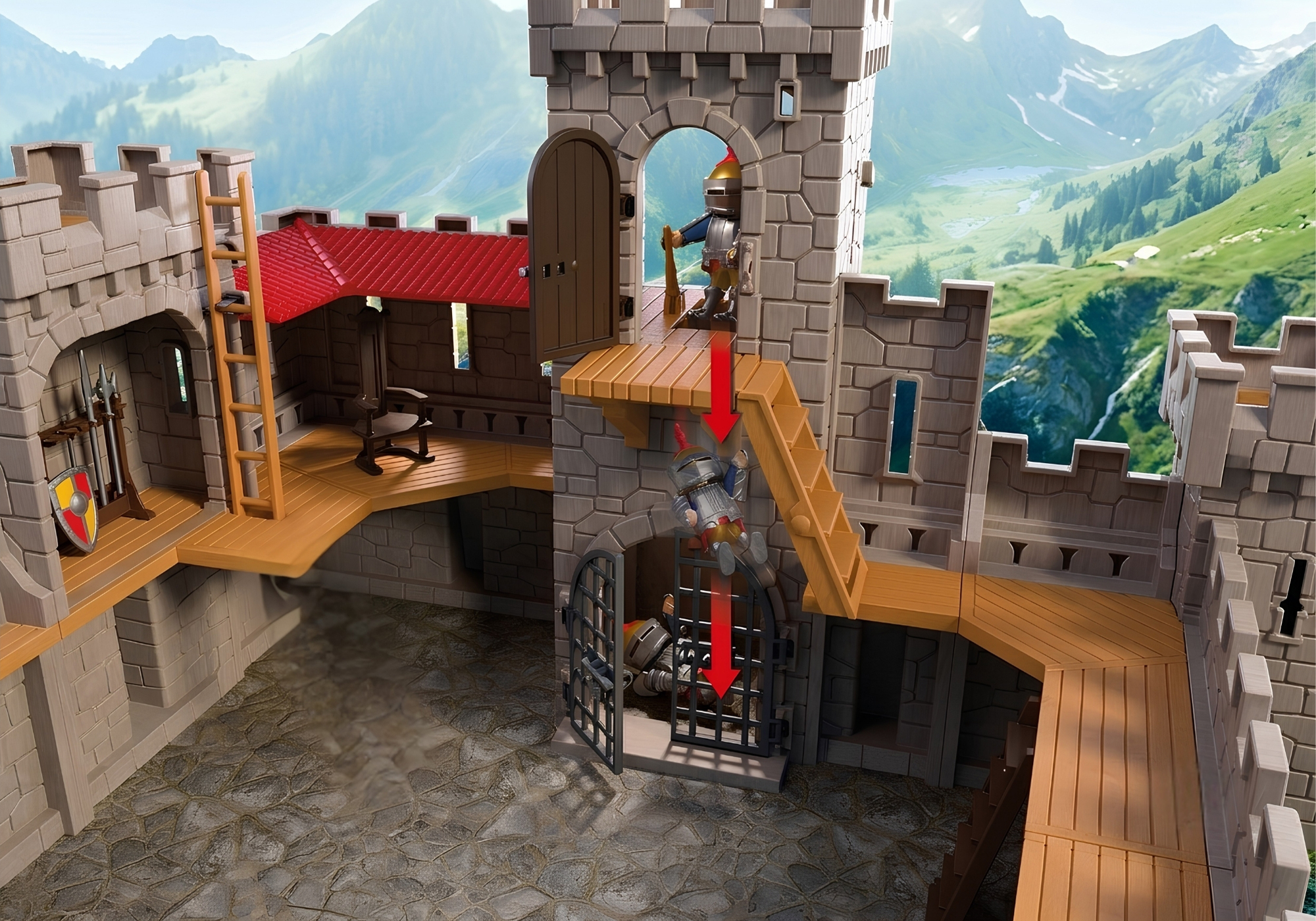 Playmobil 72112 Large Lion Knights Castle ของเล่นบทบาทสมมติ อัศวิน ปราสาทอัศวินสิงโต - Image 8