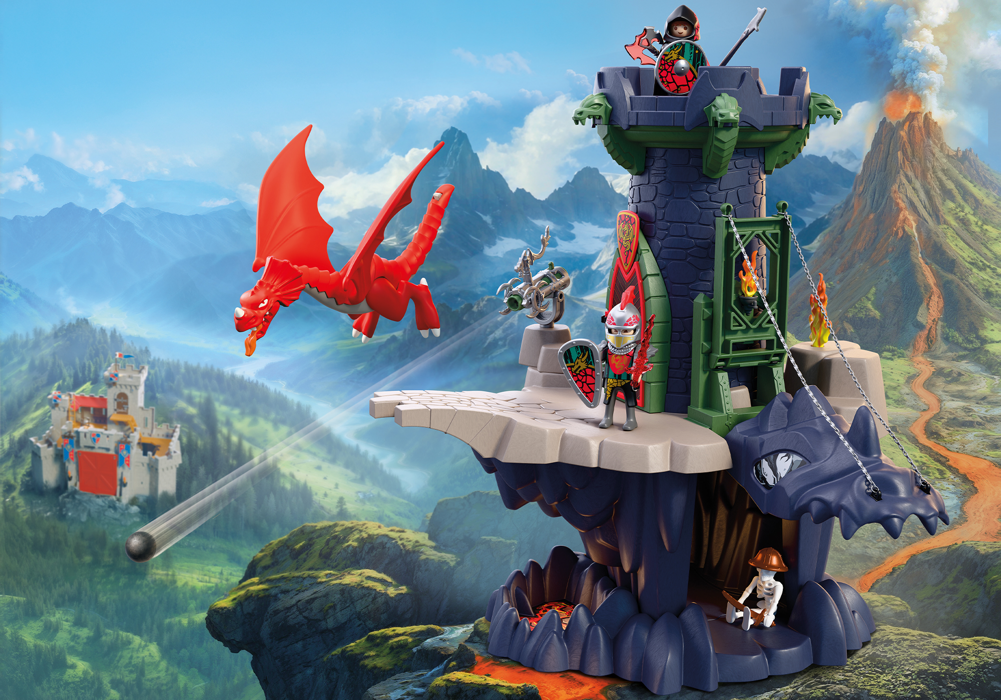 Playmobil 72113 Dragon Knights Tower ของเล่นบทบาทสมมติ อัศวิน หอคอยอัศวินมังกร