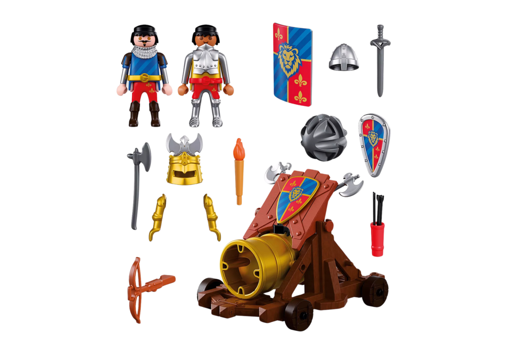 Alternative view of Playmobil 72115 Lion Knights with Battle Cannon ของเล่นบทบาทสมมติ อัศวิน อัศวินสิงโตพร้อมปืนใหญ่