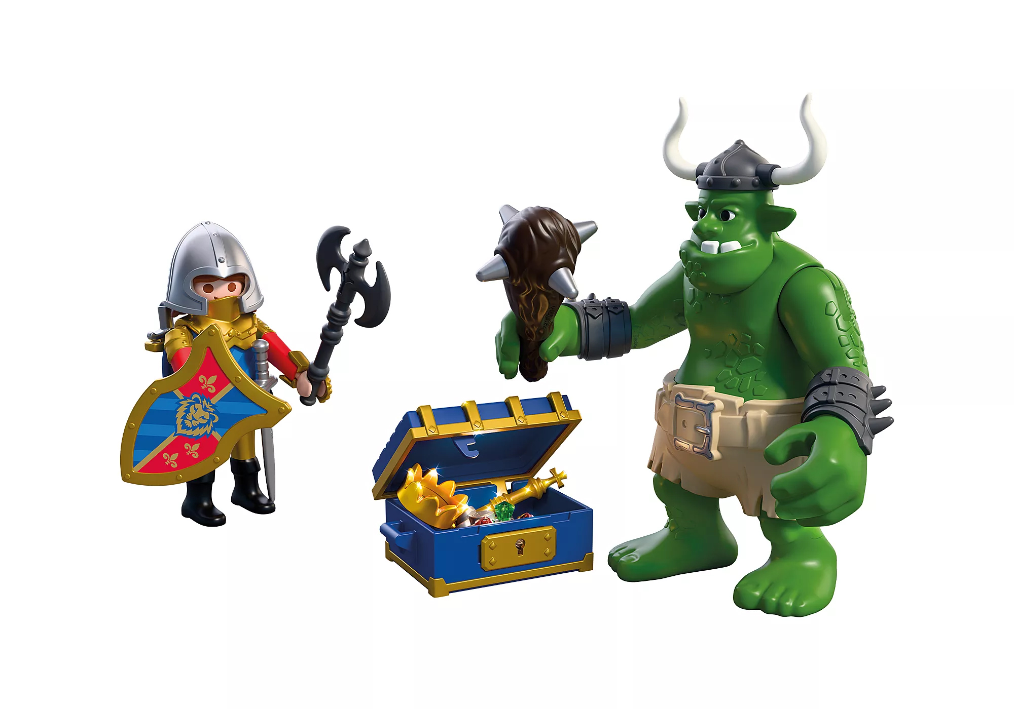 Playmobil 72116 Troll with Lion Knight Treasure ของเล่นบทบาทสมมติ อัศวิน ยักษ์โทรลล์กับหีบสมบัติอัศวินสิงโต - Image 4