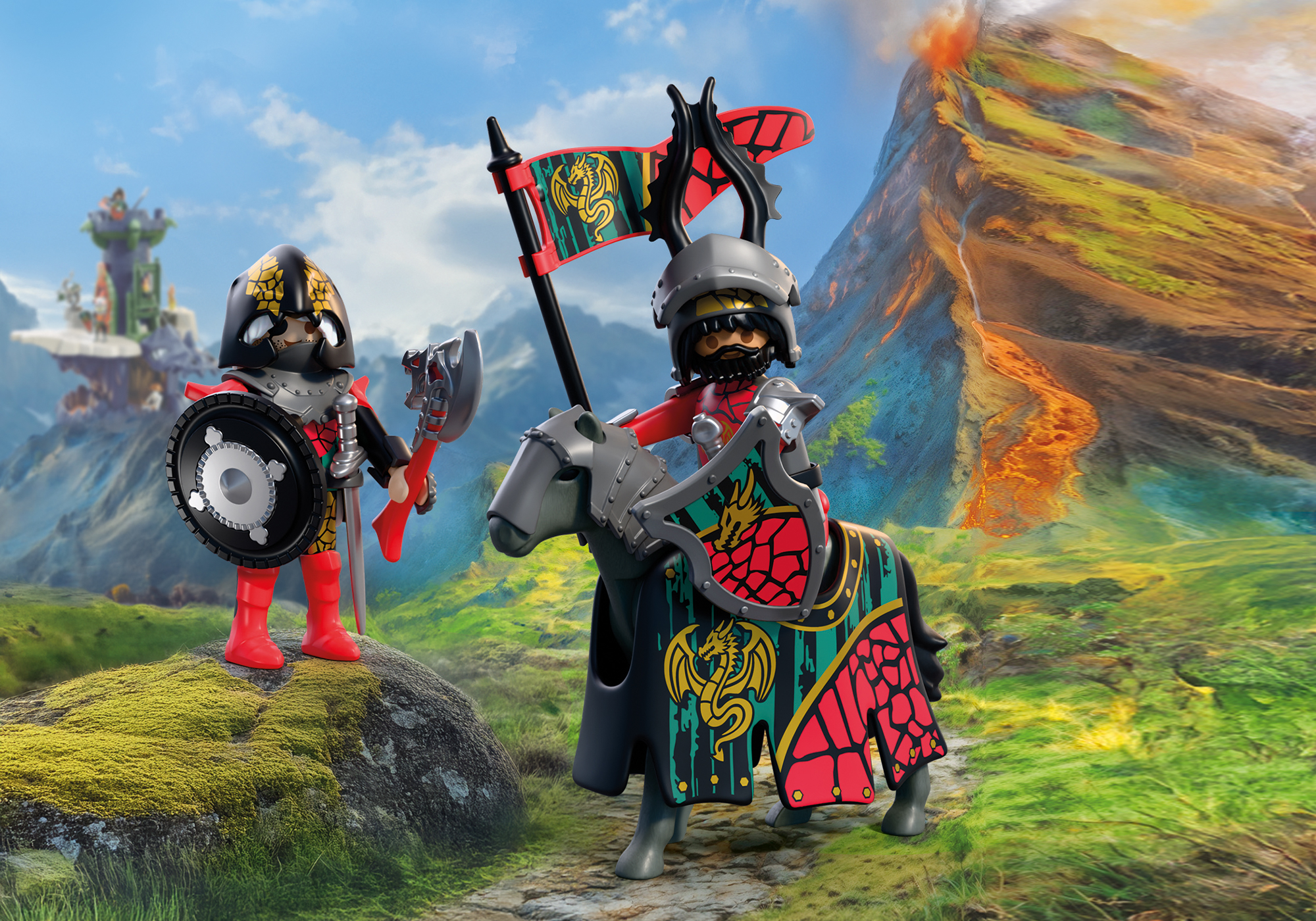 Playmobil 72118 Dragon Knight Leader ของเล่นบทบาทสมมติ อัศวิน ผู้นำอัศวินมังกร