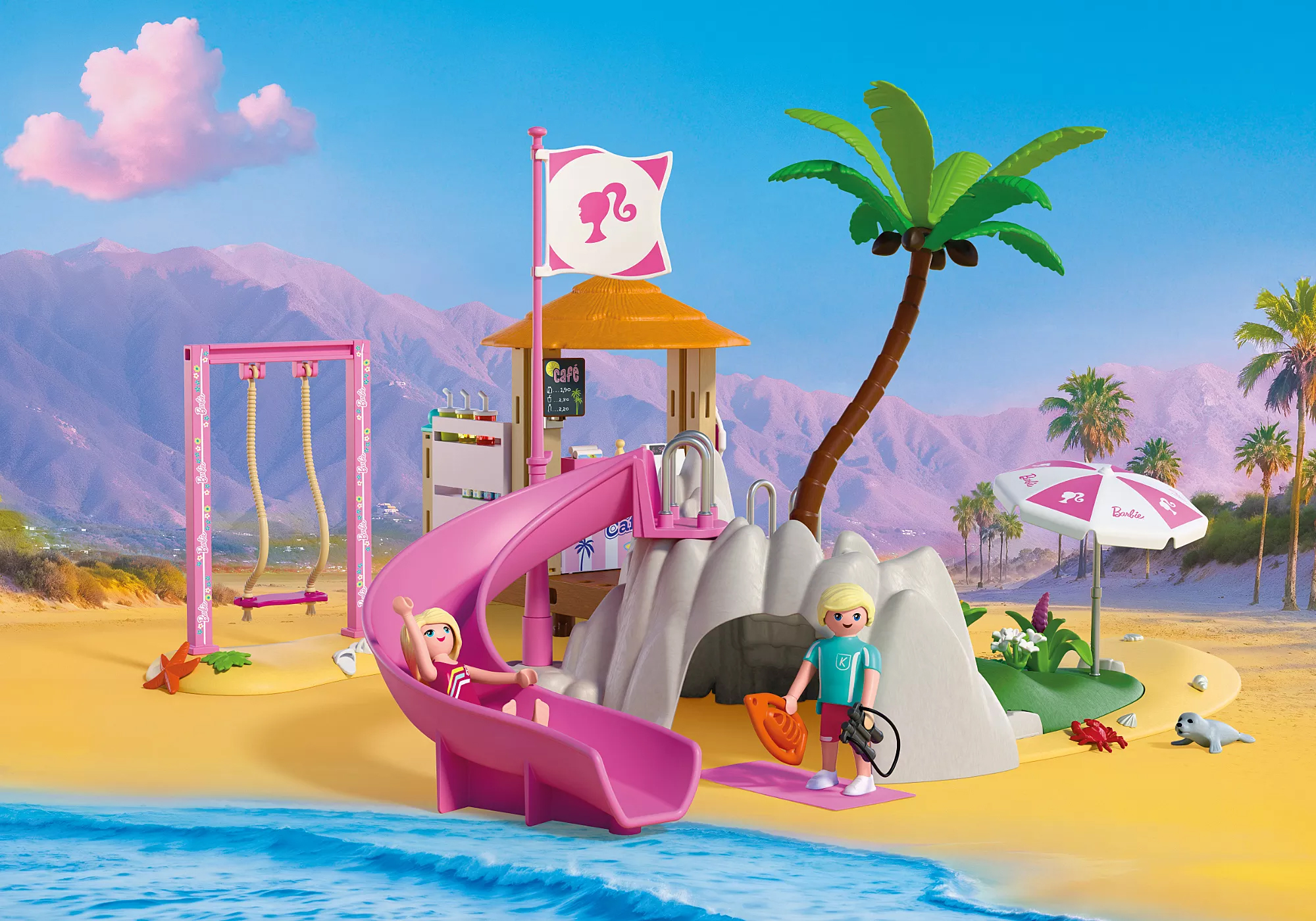 Playmobil 72121 Barbie Beach Café ของเล่นบทบาทสมมติ บาร์บี้ คาเฟ่ริมหาด - Image 6