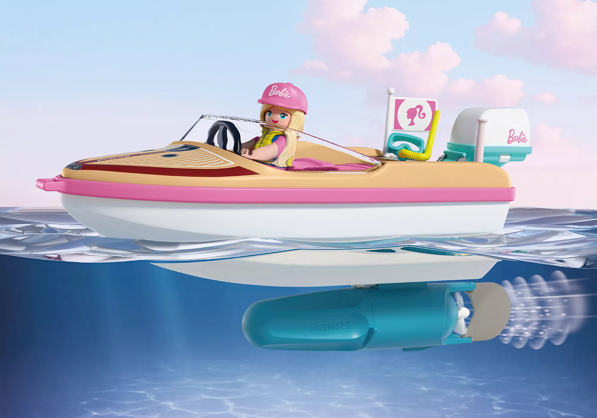 Playmobil 72122 Barbie Adventure Boat ของเล่นบทบาทสมมติ บาร์บี้ เรือสปีดโบ๊ทท่องทะเล - Image 5