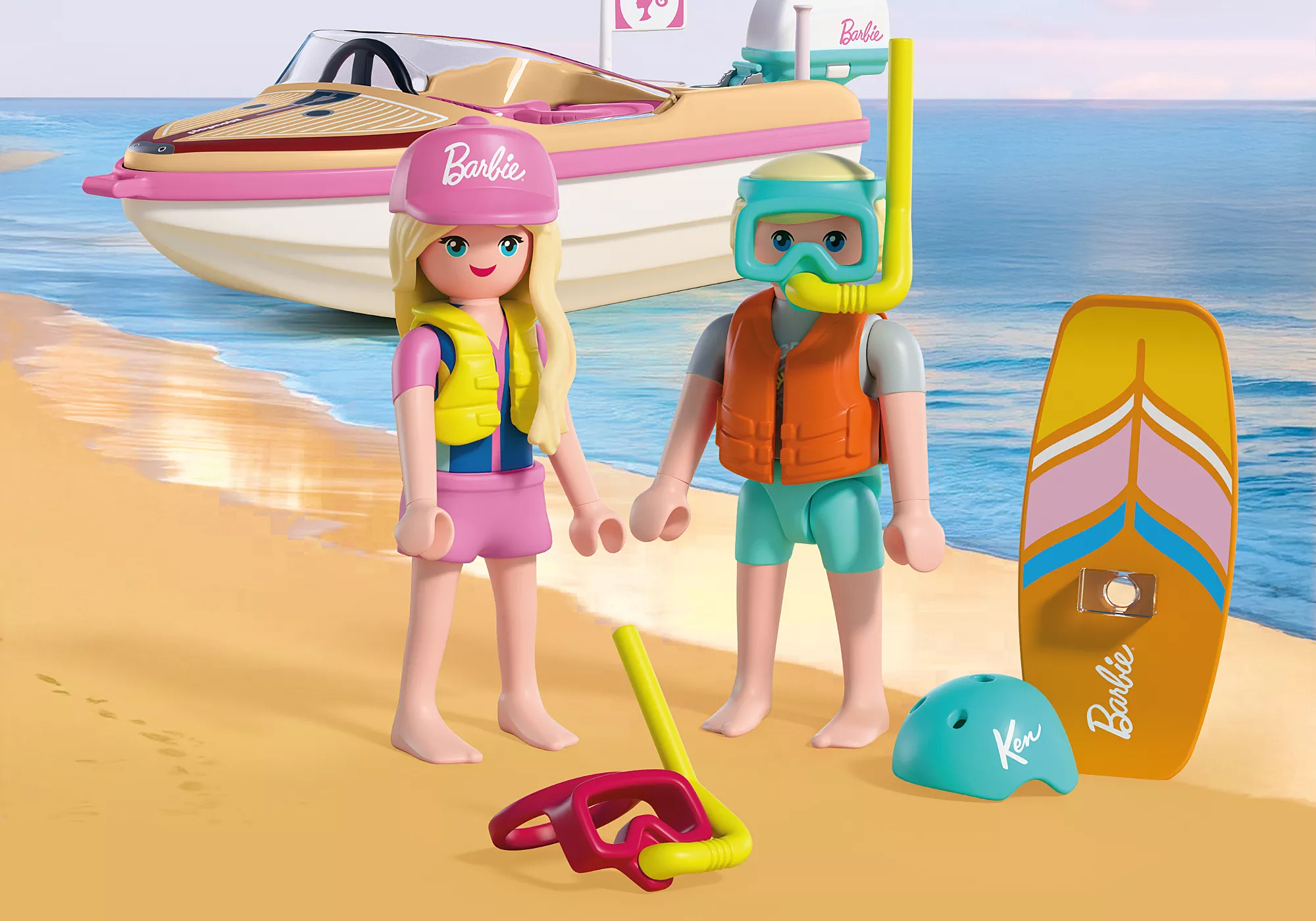 Playmobil 72122 Barbie Adventure Boat ของเล่นบทบาทสมมติ บาร์บี้ เรือสปีดโบ๊ทท่องทะเล - Image 6
