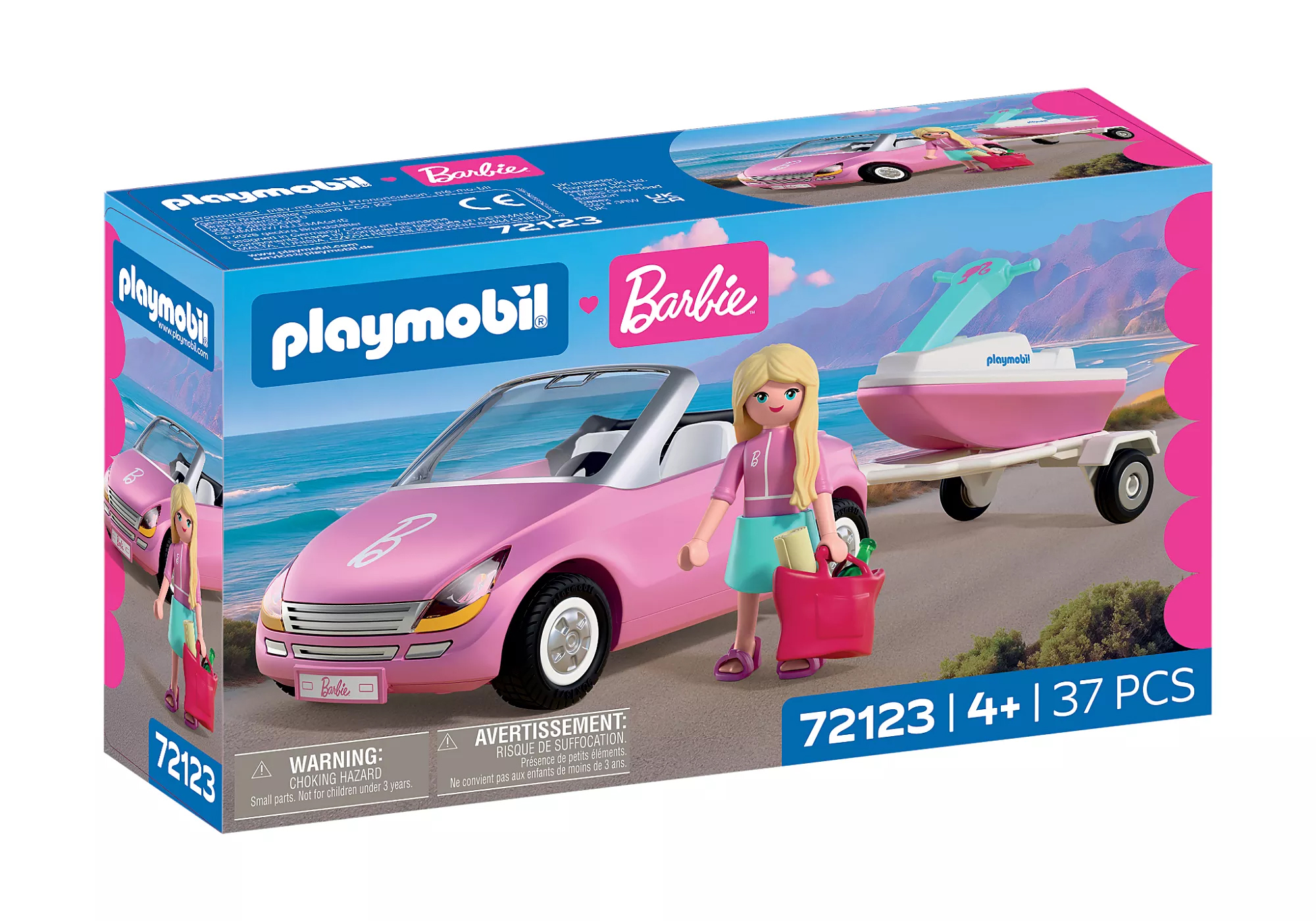 Playmobil 72123 Barbie Convertible ของเล่นบทบาทสมมติ บาร์บี้ รถสปอร์ตบาร์บี้ - Image 3