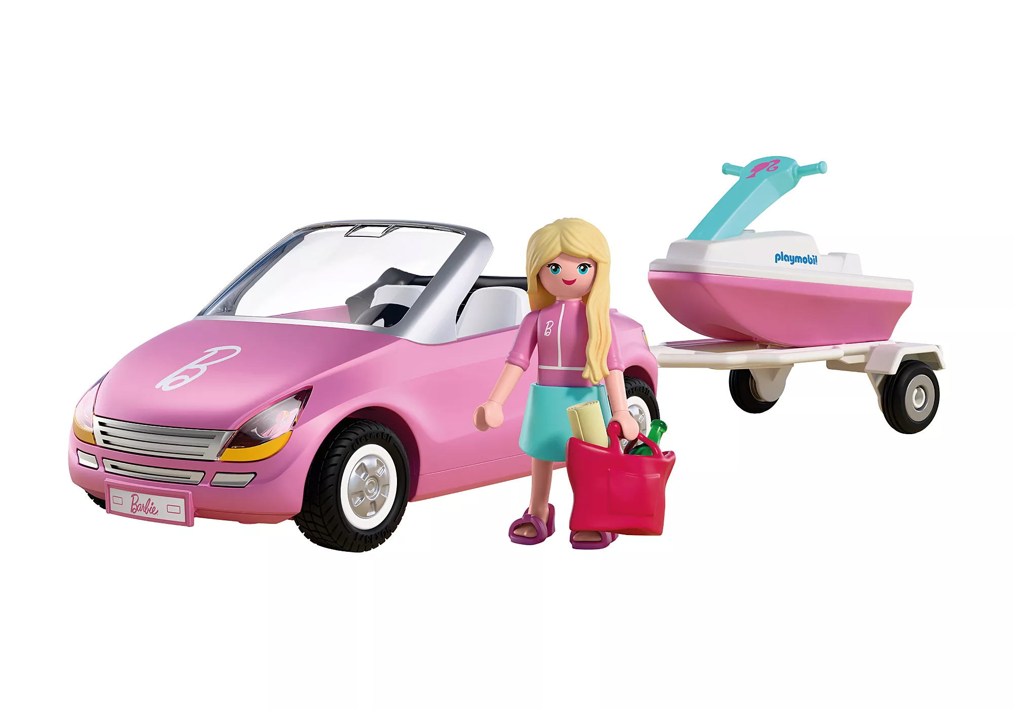 Playmobil 72123 Barbie Convertible ของเล่นบทบาทสมมติ บาร์บี้ รถสปอร์ตบาร์บี้ - Image 4