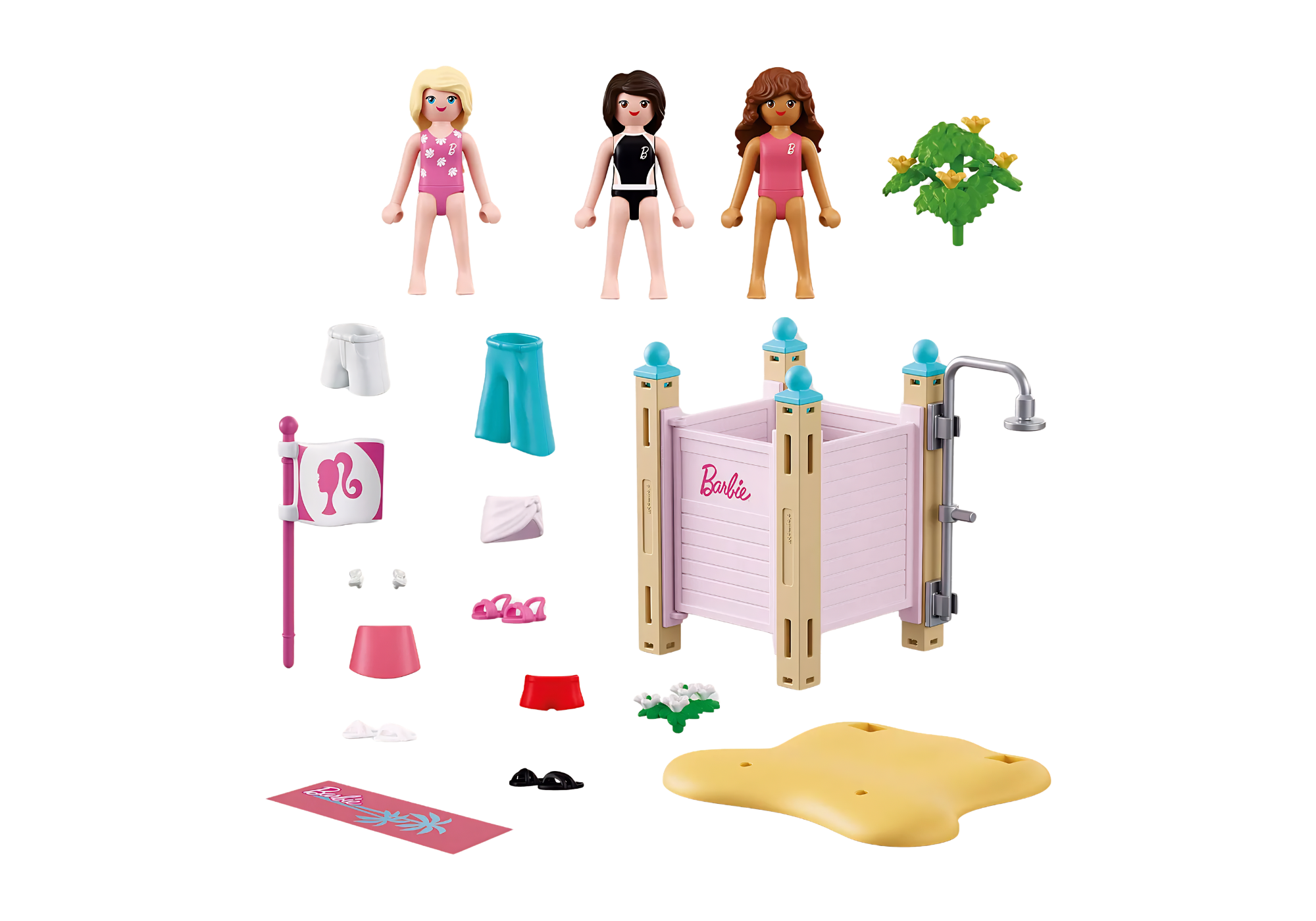 Playmobil 72124 Barbie Beach Dress Up ของเล่นบทบาทสมมติ บาร์บี้ ห้องเปลี่ยนเสื้อผ้าริมชายหาด - Image 2