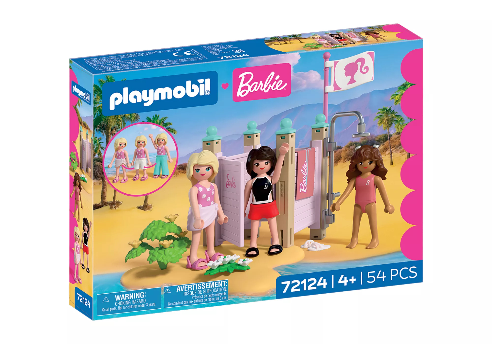 Playmobil 72124 Barbie Beach Dress Up ของเล่นบทบาทสมมติ บาร์บี้ ห้องเปลี่ยนเสื้อผ้าริมชายหาด - Image 3