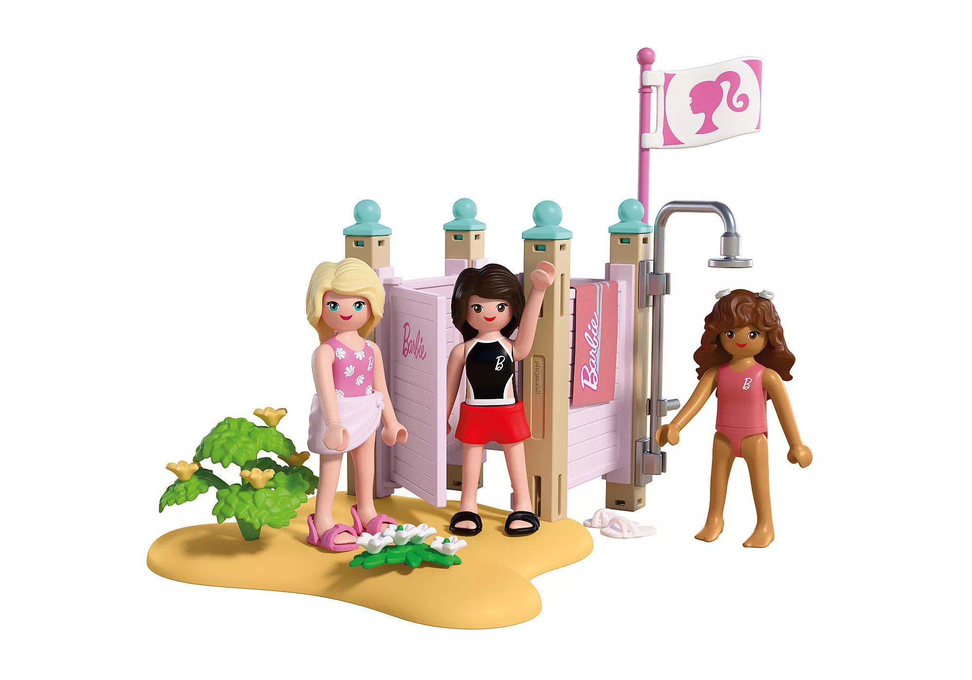 Playmobil 72124 Barbie Beach Dress Up ของเล่นบทบาทสมมติ บาร์บี้ ห้องเปลี่ยนเสื้อผ้าริมชายหาด - Image 4