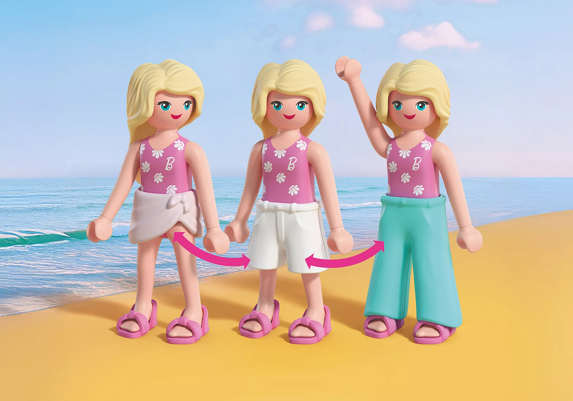 Playmobil 72124 Barbie Beach Dress Up ของเล่นบทบาทสมมติ บาร์บี้ ห้องเปลี่ยนเสื้อผ้าริมชายหาด - Image 6