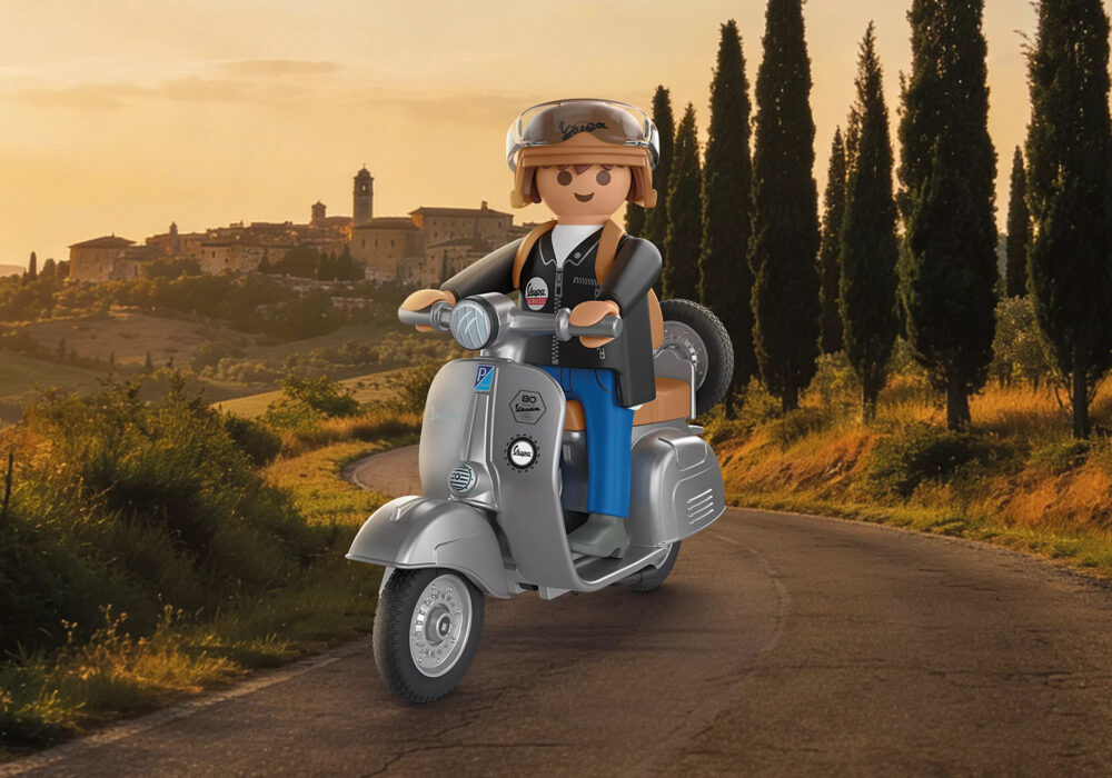 Playmobil 72282 Vespa 80th Anniversary: Original Style ของเล่นบทบาทสมมติ เวสป้า 80 ปี ออริจินอลสไตล์ (สีเงิน) - Image 5