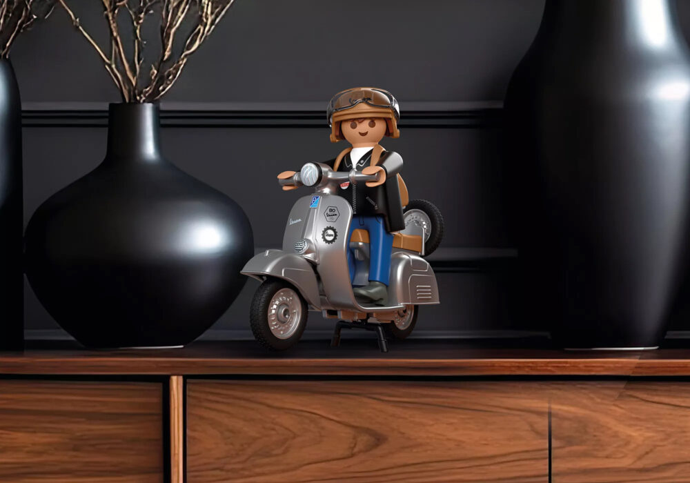 Playmobil 72282 Vespa 80th Anniversary: Original Style ของเล่นบทบาทสมมติ เวสป้า 80 ปี ออริจินอลสไตล์ (สีเงิน) - Image 6
