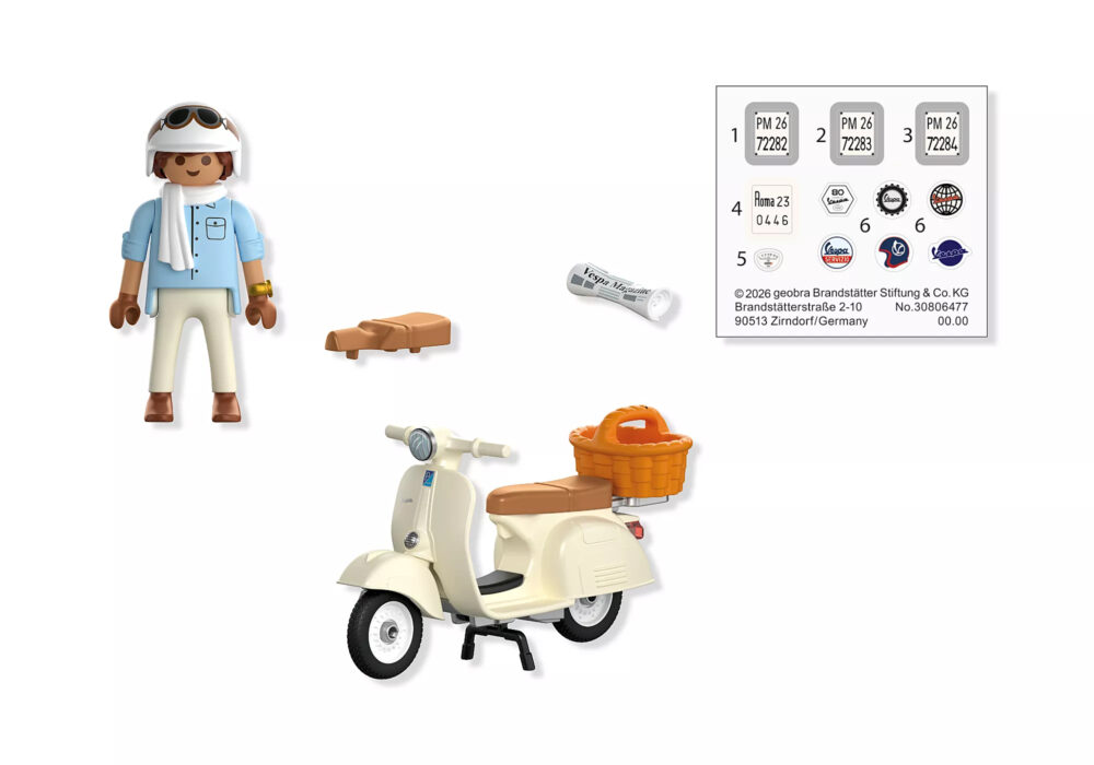 Playmobil 72283 Vespa 80th Anniversary: Classic Style ของเล่นบทบาทสมมติ เวสป้า 80 ปี คลาสสิกสไตล์ (สีครีม) - Image 2