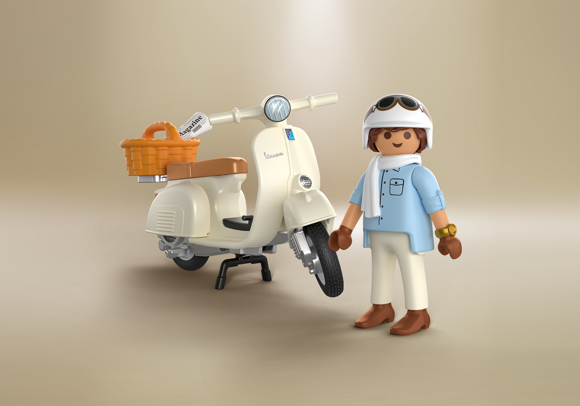 Playmobil 72283 Vespa 80th Anniversary: Classic Style ของเล่นบทบาทสมมติ เวสป้า 80 ปี คลาสสิกสไตล์ (สีครีม)