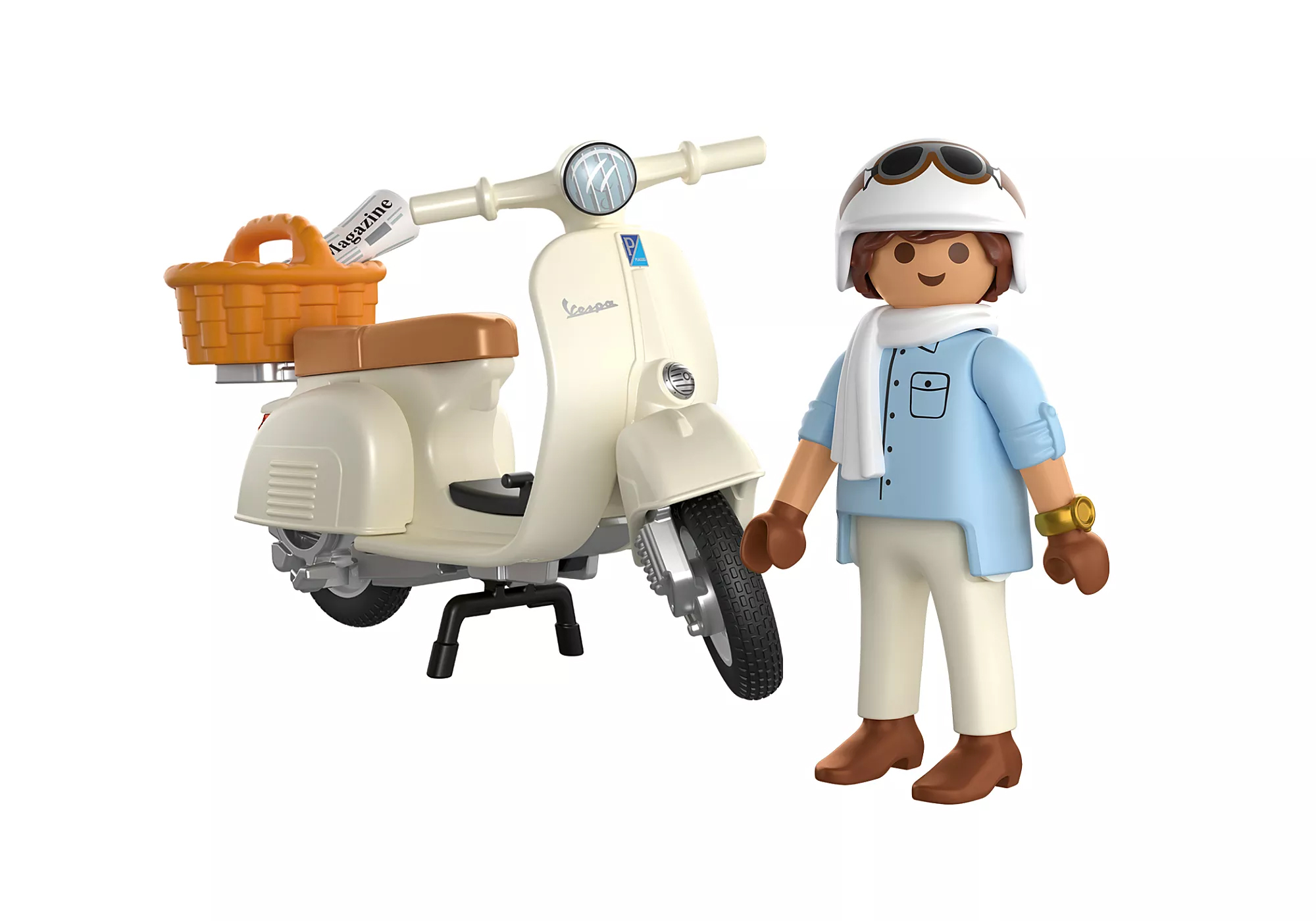 Playmobil 72283 Vespa 80th Anniversary: Classic Style ของเล่นบทบาทสมมติ เวสป้า 80 ปี คลาสสิกสไตล์ (สีครีม) - Image 4
