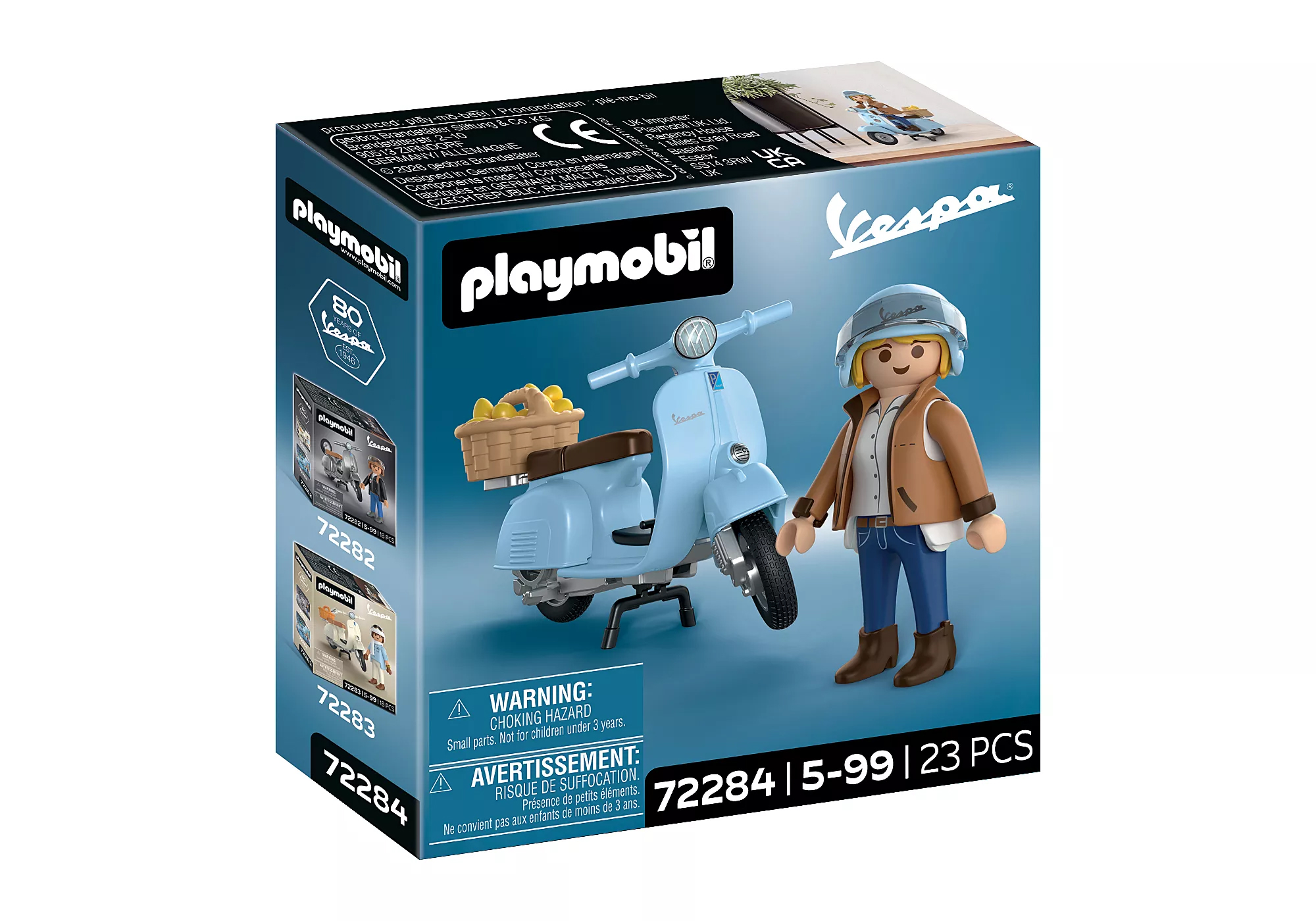 Playmobil 72284 Vespa 80th Anniversary: Iconic Style ของเล่นบทบาทสมมติ เวสป้า 80 ปี ไอคอนิคสไตล์ (สีฟ้า) - Image 3