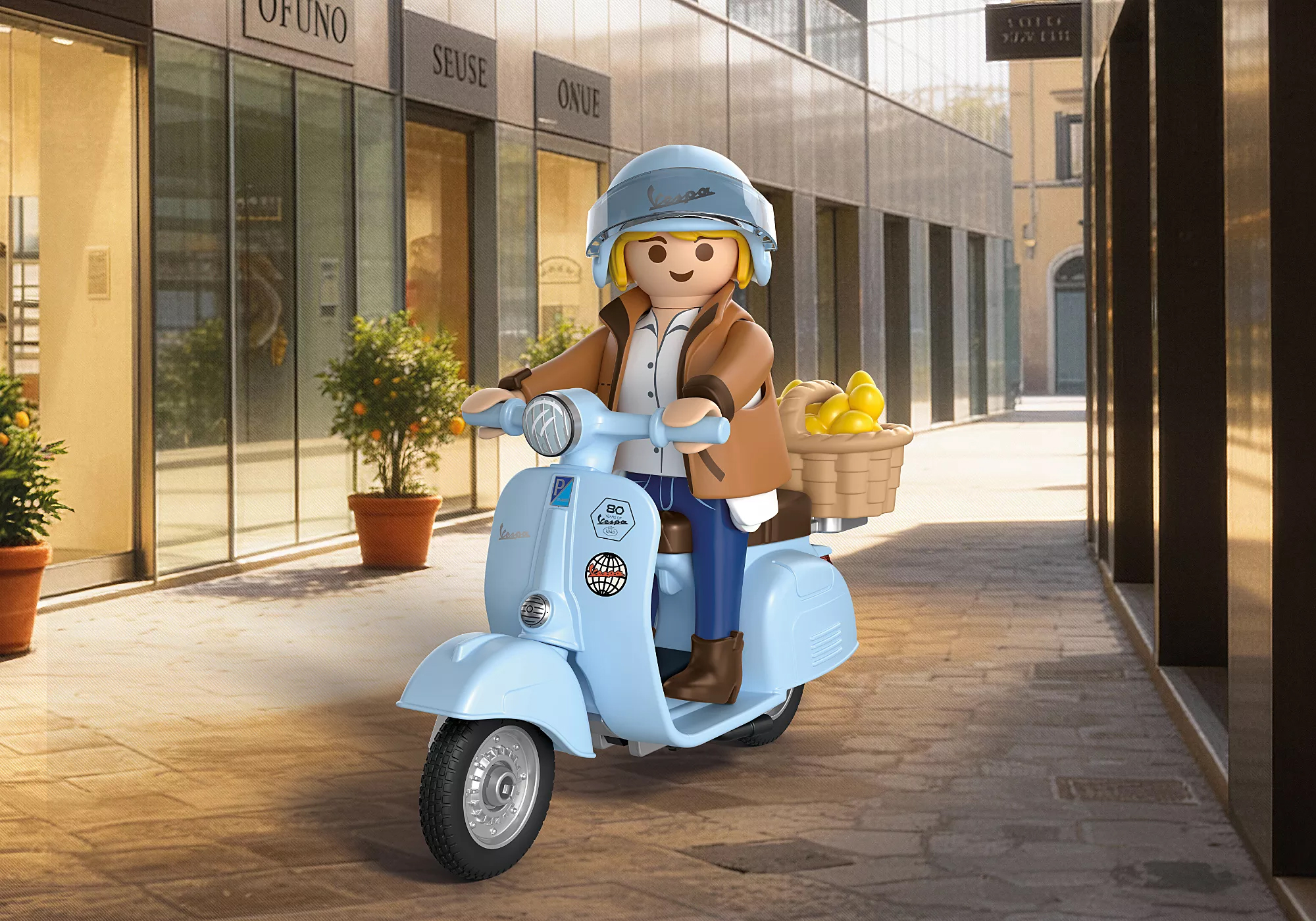Playmobil 72284 Vespa 80th Anniversary: Iconic Style ของเล่นบทบาทสมมติ เวสป้า 80 ปี ไอคอนิคสไตล์ (สีฟ้า) - Image 5